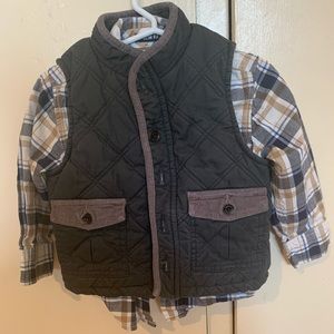 Button down shirt and vest